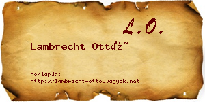 Lambrecht Ottó névjegykártya