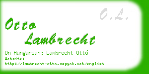 otto lambrecht business card